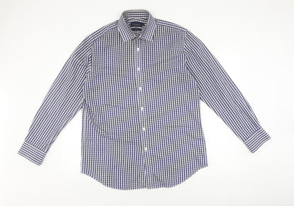 Osborne Men's Blue Check Classic Fit Shirt Size 16