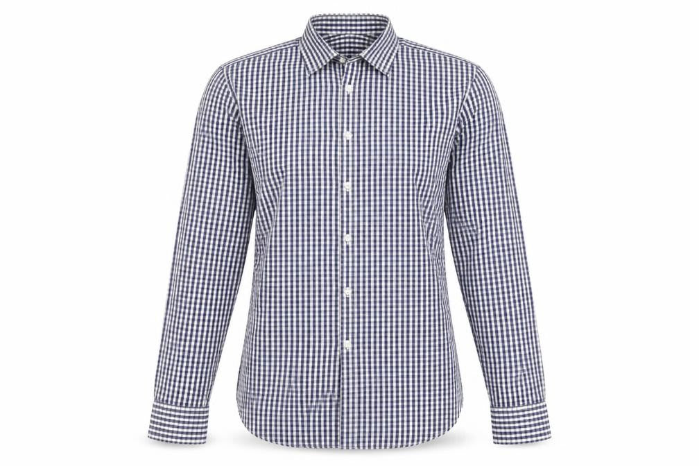 Osborne Men's Blue Check Classic Fit Shirt Size 16