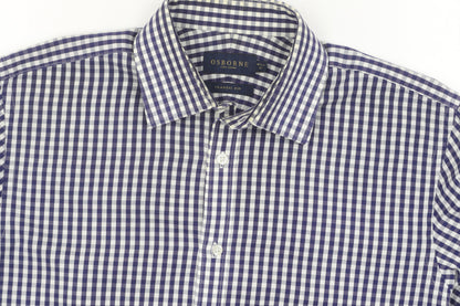 Osborne Men's Blue Check Classic Fit Shirt Size 16