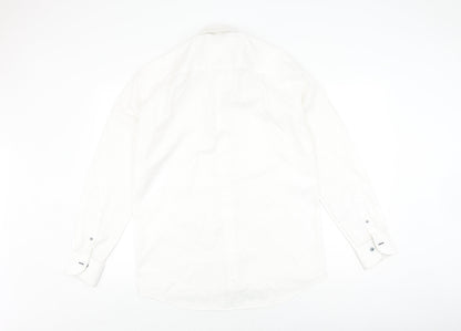 Paul Costelloe Men's White Classic Fit Button-Up Shirt 15.5