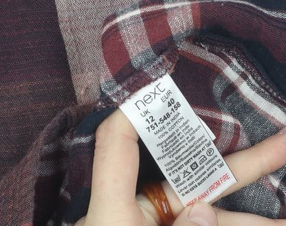 Next Women's Multicoloured Plaid Button-Up Shirt