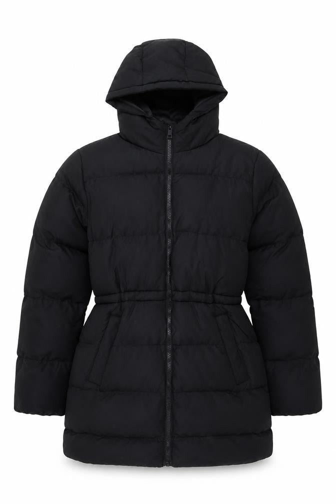 Womens UK Size 10 Brave Soul Black Puffer Jacket