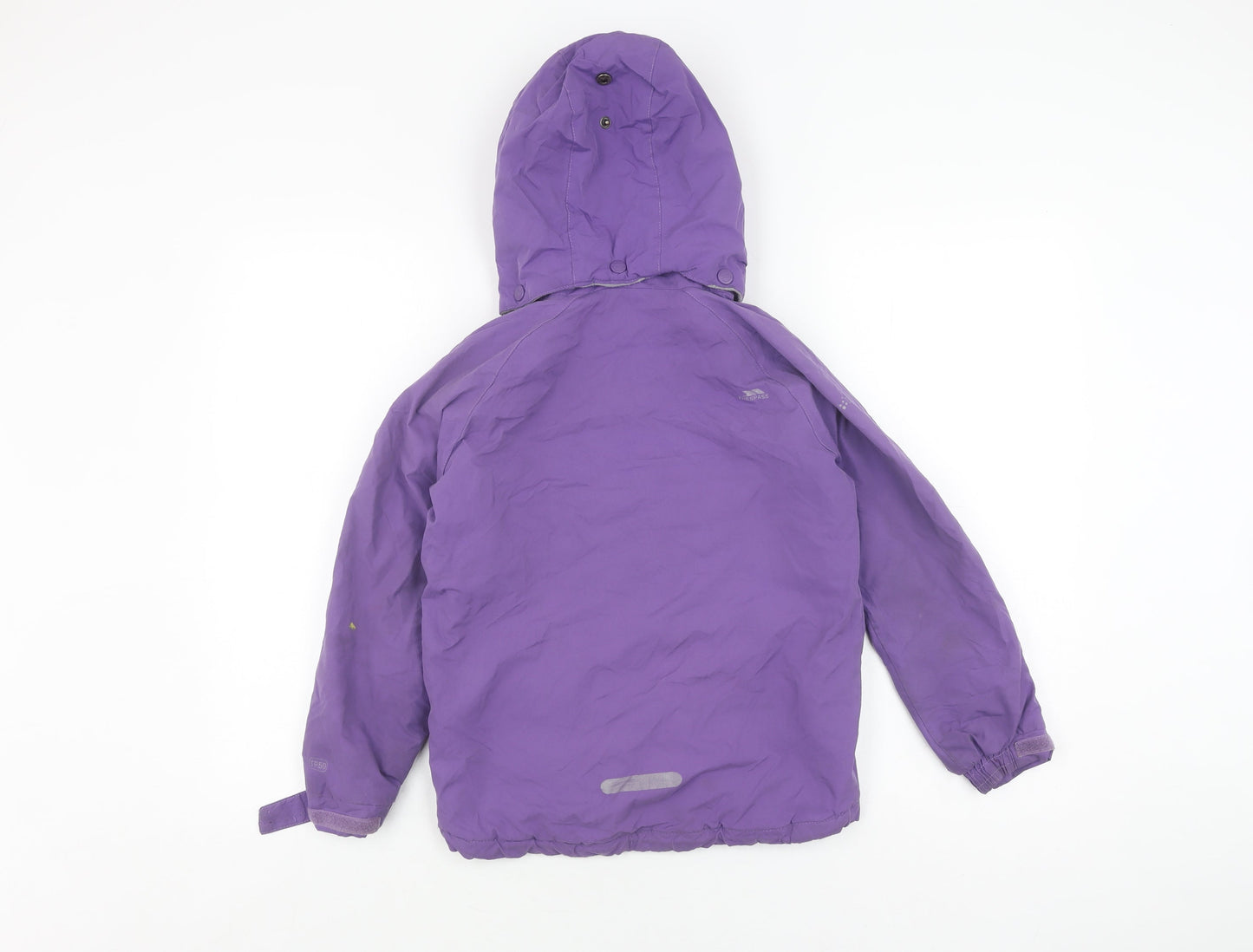 Trespass Girls Purple Parka Jacket 7-8 Years Waterproof