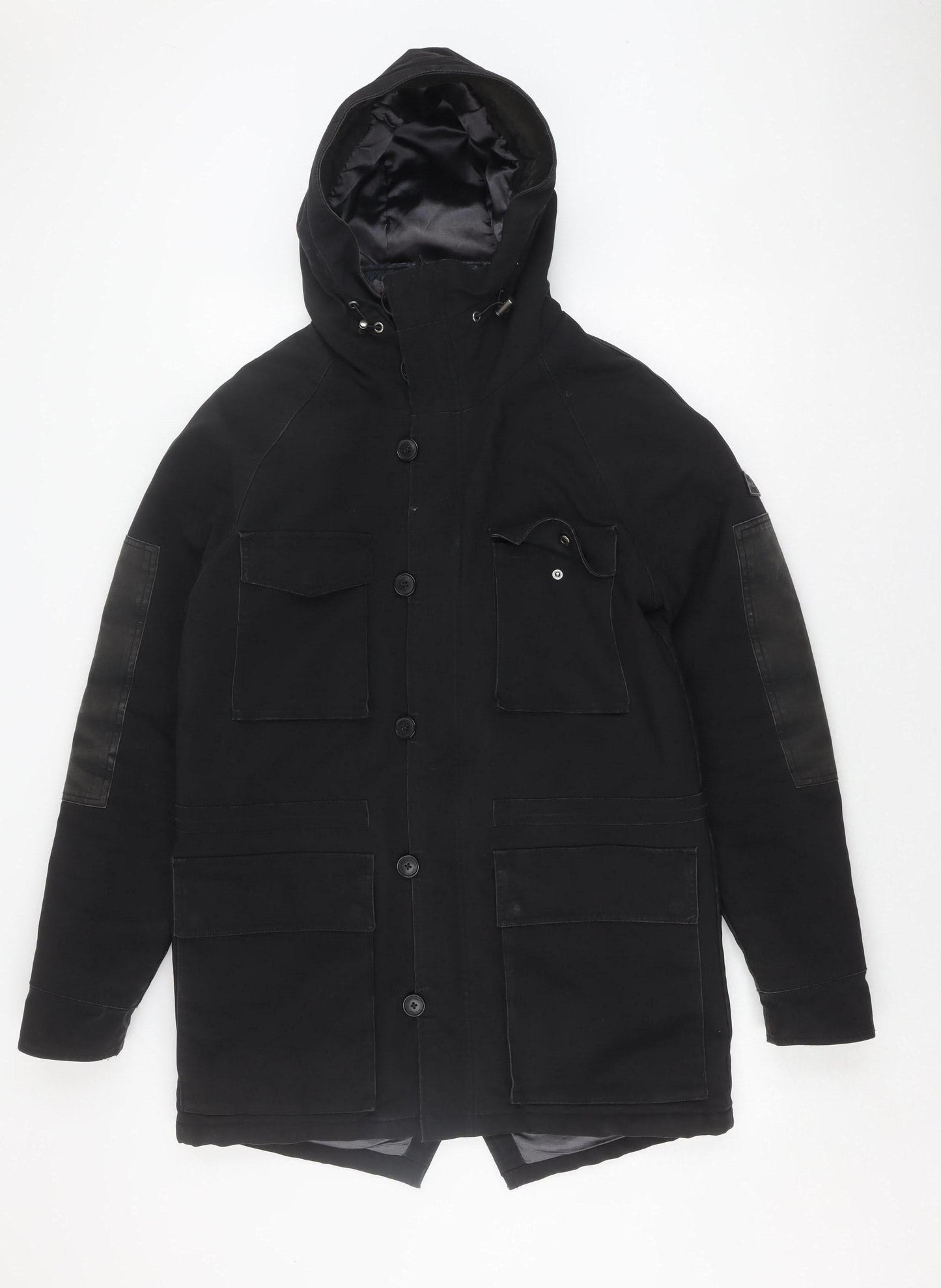 Mens UK Size M IKKS Black Military Jacket