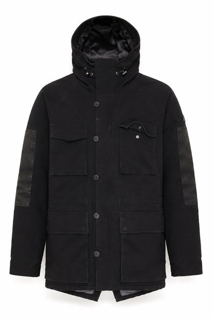 Mens UK Size M IKKS Black Military Jacket