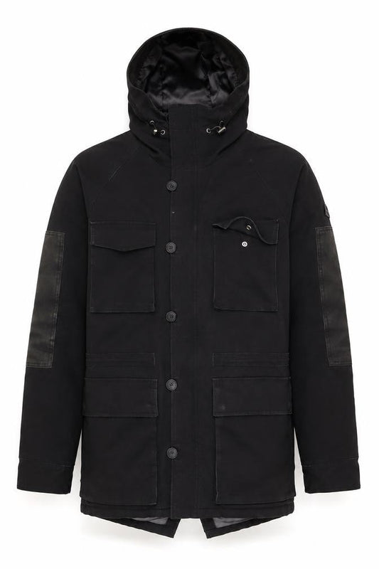 Mens UK Size M IKKS Black Military Jacket