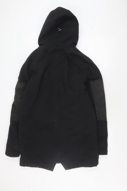 Mens UK Size M IKKS Black Military Jacket