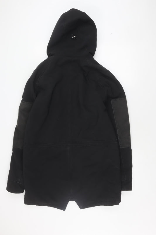 Mens UK Size M IKKS Black Military Jacket