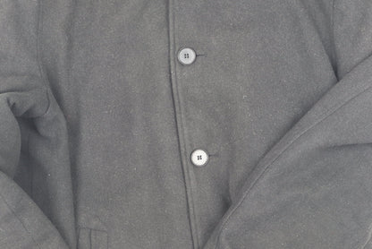 Atlantic Bay Men's Black Wool Blend Overcoat Size L