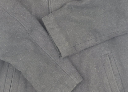 Atlantic Bay Men's Black Wool Blend Overcoat Size L