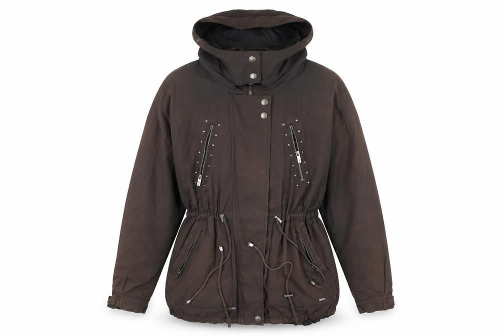 Womens UK Size S Pepe Jeans Brown Parka Coat