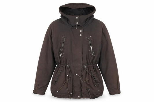 Womens UK Size S Pepe Jeans Brown Parka Coat