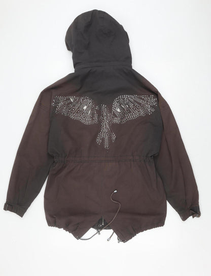 Pepe Jeans Women's Brown Parka Jacket, Size S, Winter Ready