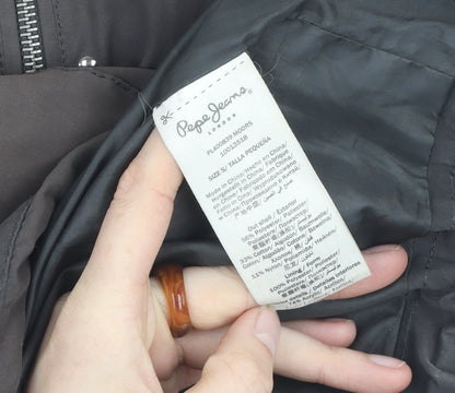 Pepe Jeans Women's Brown Parka Jacket, Size S, Winter Ready