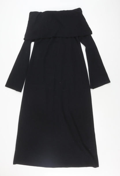 ASOS Black Sheath Dress, Women’s 10, Cowl Neck