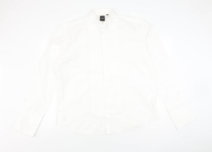 Mens UK Collar Size 17.5 Dobell Smart White  Dress Shirt