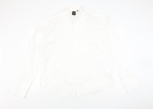 Mens UK Collar Size 17.5 Dobell Smart White  Dress Shirt
