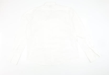 Mens UK Collar Size 17.5 Dobell Smart White  Dress Shirt