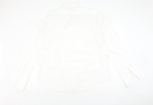 Mens UK Collar Size 17.5 Dobell Smart White  Dress Shirt