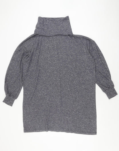 ASOS DESIGN Women’s Grey High Neck Jumper Dress, Size 10