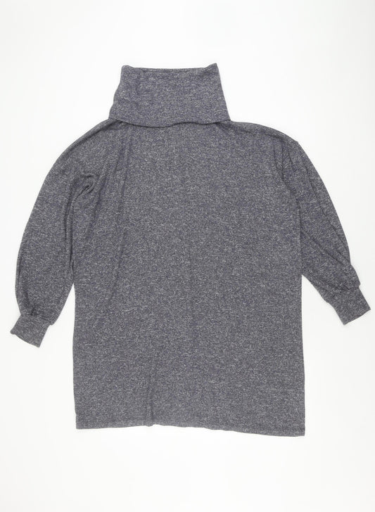 ASOS DESIGN Women’s Grey High Neck Jumper Dress, Size 10