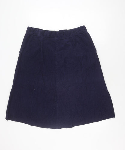 Damart Women's Blue Corduroy Skirt Size 16 Casual Wear
