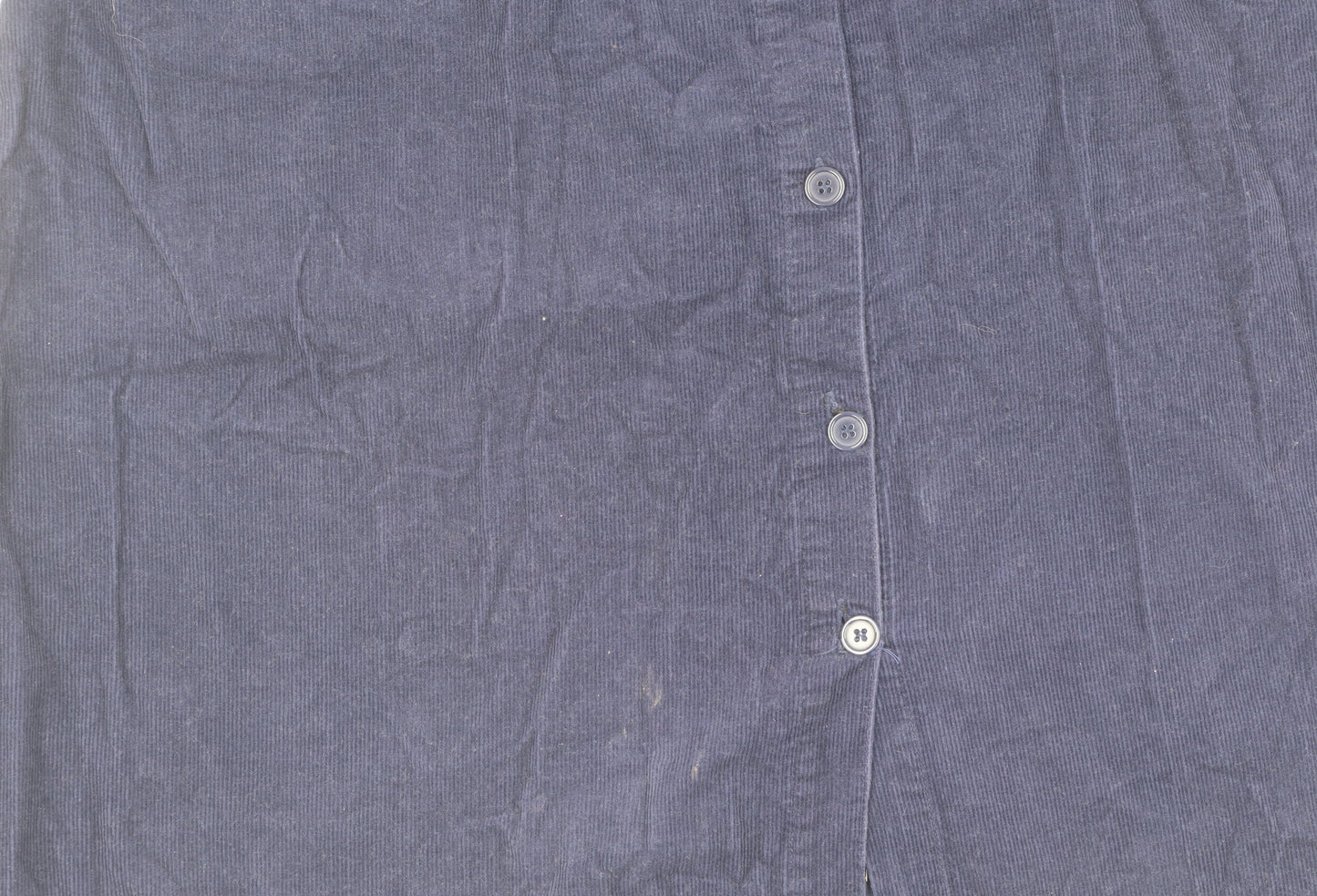 Damart Women's Blue Corduroy Skirt Size 16 Casual Wear