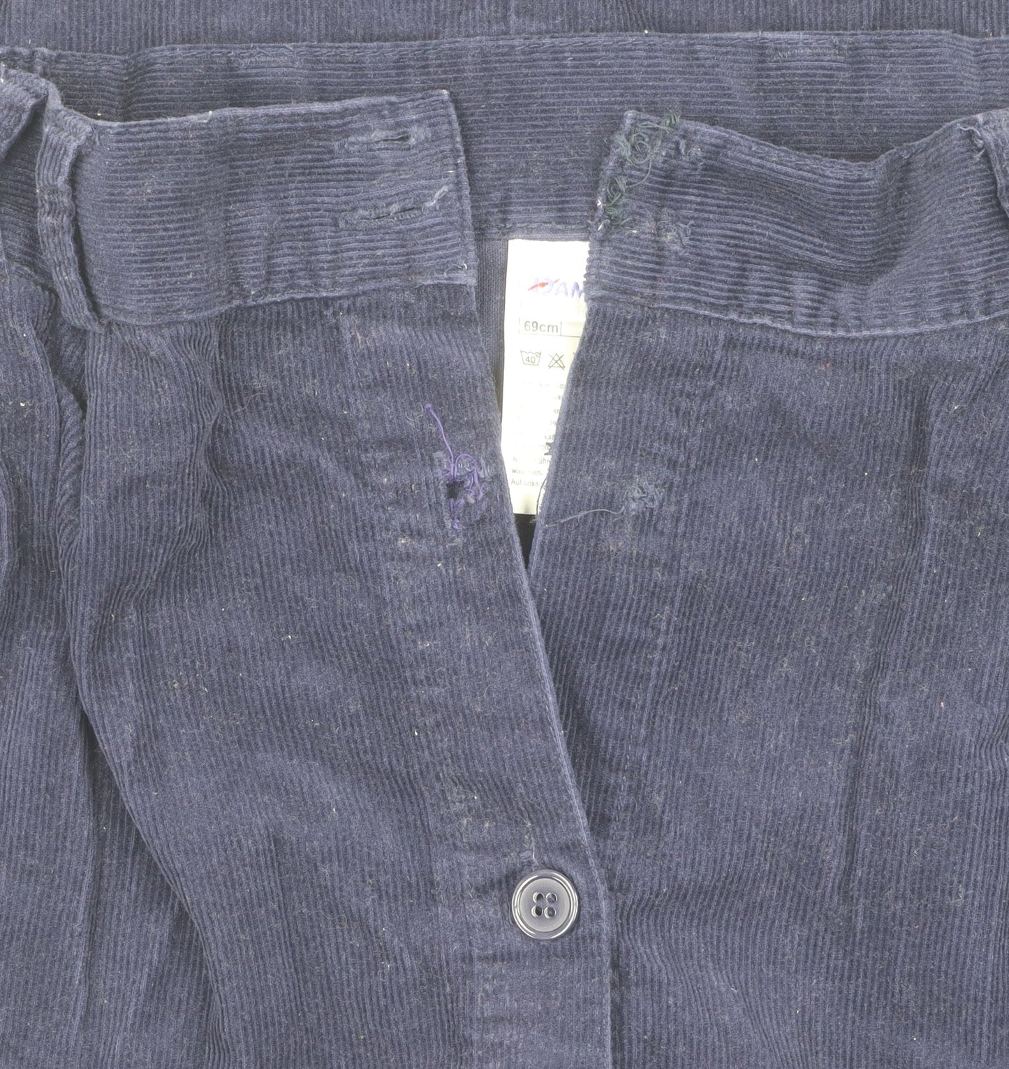 Damart Women's Blue Corduroy Skirt Size 16 Casual Wear