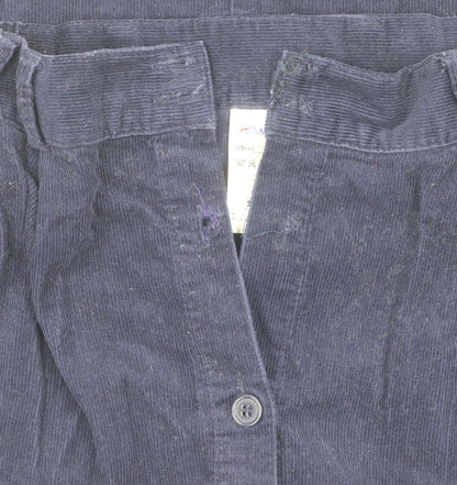 Damart Women's Blue Corduroy Skirt Size 16 Casual Wear