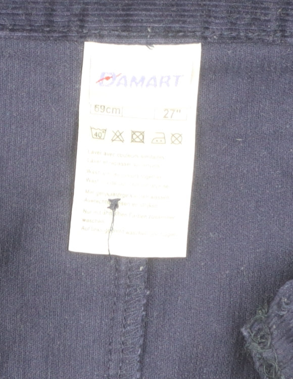 Damart Women's Blue Corduroy Skirt Size 16 Casual Wear