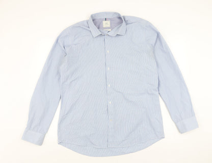 Next Men's Blue Slim Fit Button-Up Shirt 17