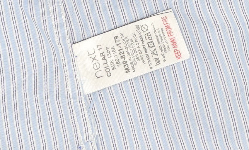 Next Men's Blue Slim Fit Button-Up Shirt 17