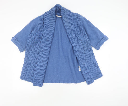 Womens UK Size M Style by EWM Blue Cardigan Jumper