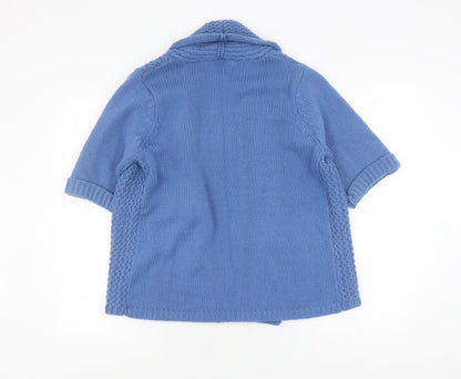 Womens UK Size M Style by EWM Blue Cardigan Jumper