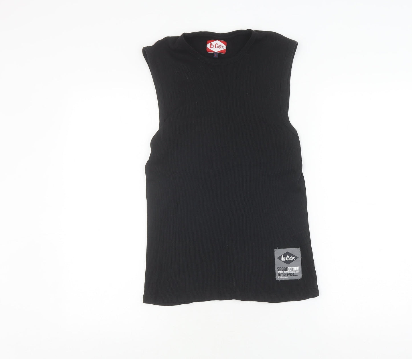 Lee Cooper Men's Black Sleeveless T-Shirt, Size L