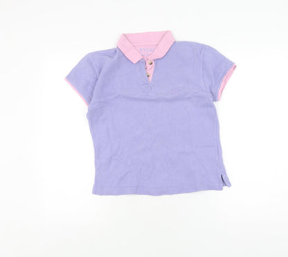 Womens UK Size S Rydale Purple Basic Polo
