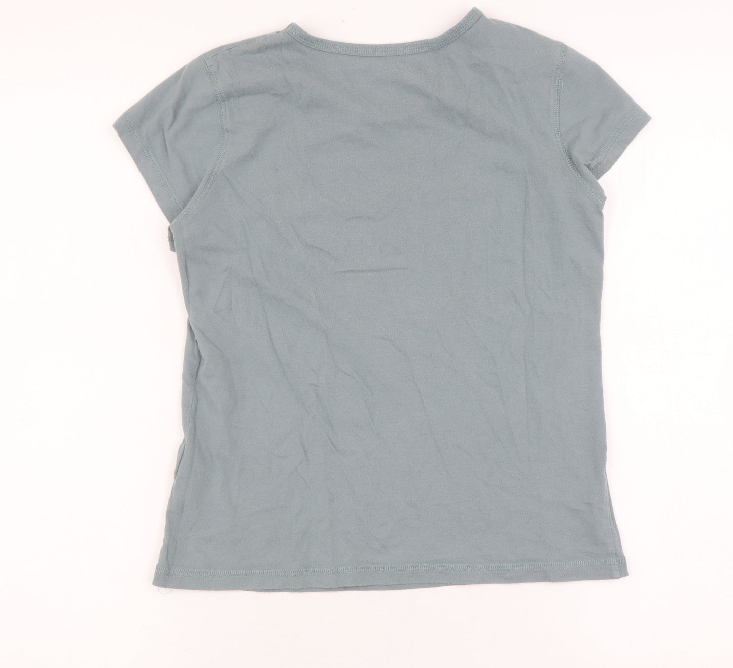 Abercrombie & Fitch Girls Blue T-Shirt Size S, Casual Crew Neck