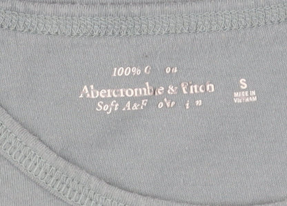 Abercrombie & Fitch Girls Blue T-Shirt Size S, Casual Crew Neck