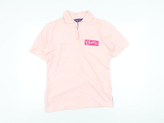Henbury Women's Pink Polo Shirt, Size 10, Casual Style