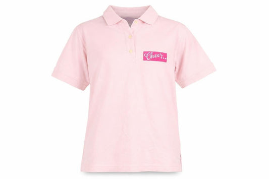 Henbury Women's Pink Polo Shirt, Size 10, Casual Style