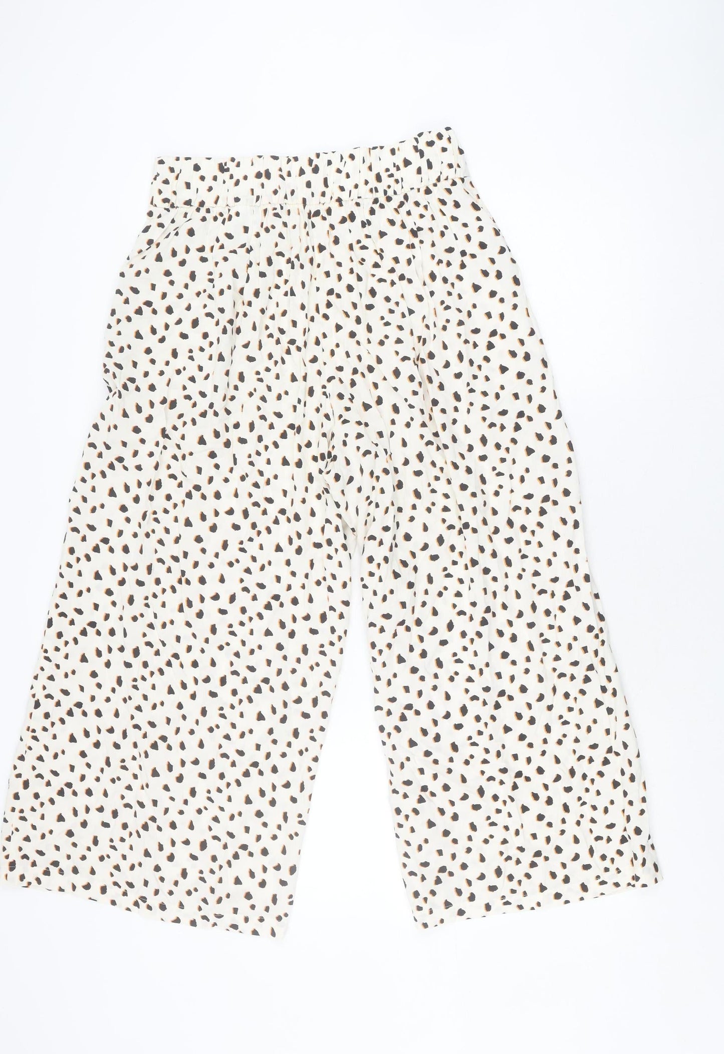 Womens UK Size 10 Marks and Spencer Relaxed Fit Casual Ivory Trousers