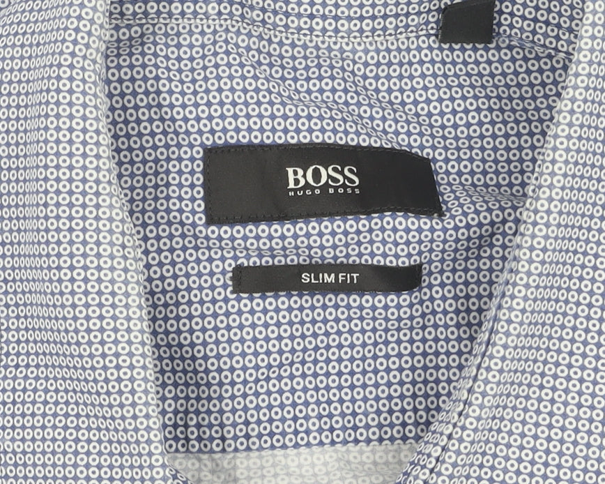 Hugo Boss Men’s Blue Slim Fit Long Sleeve Shirt