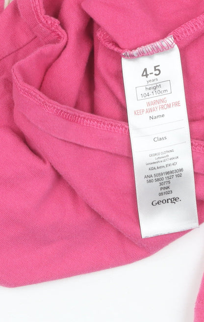 George Girls Pink Barbie Graphic T-Shirt, 4-5 Years