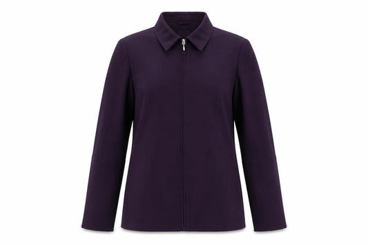 OPUS Women's Purple Jacket Size 16 Mid-Length Casual Zip