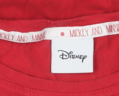 Disney Girls Red Mickey & Minnie Pyjama Top, Size 8-10