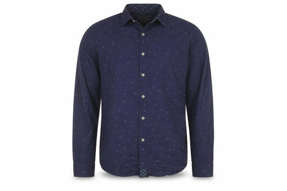 Ted Baker Men's Blue Graphic Print Shirt, Size 16