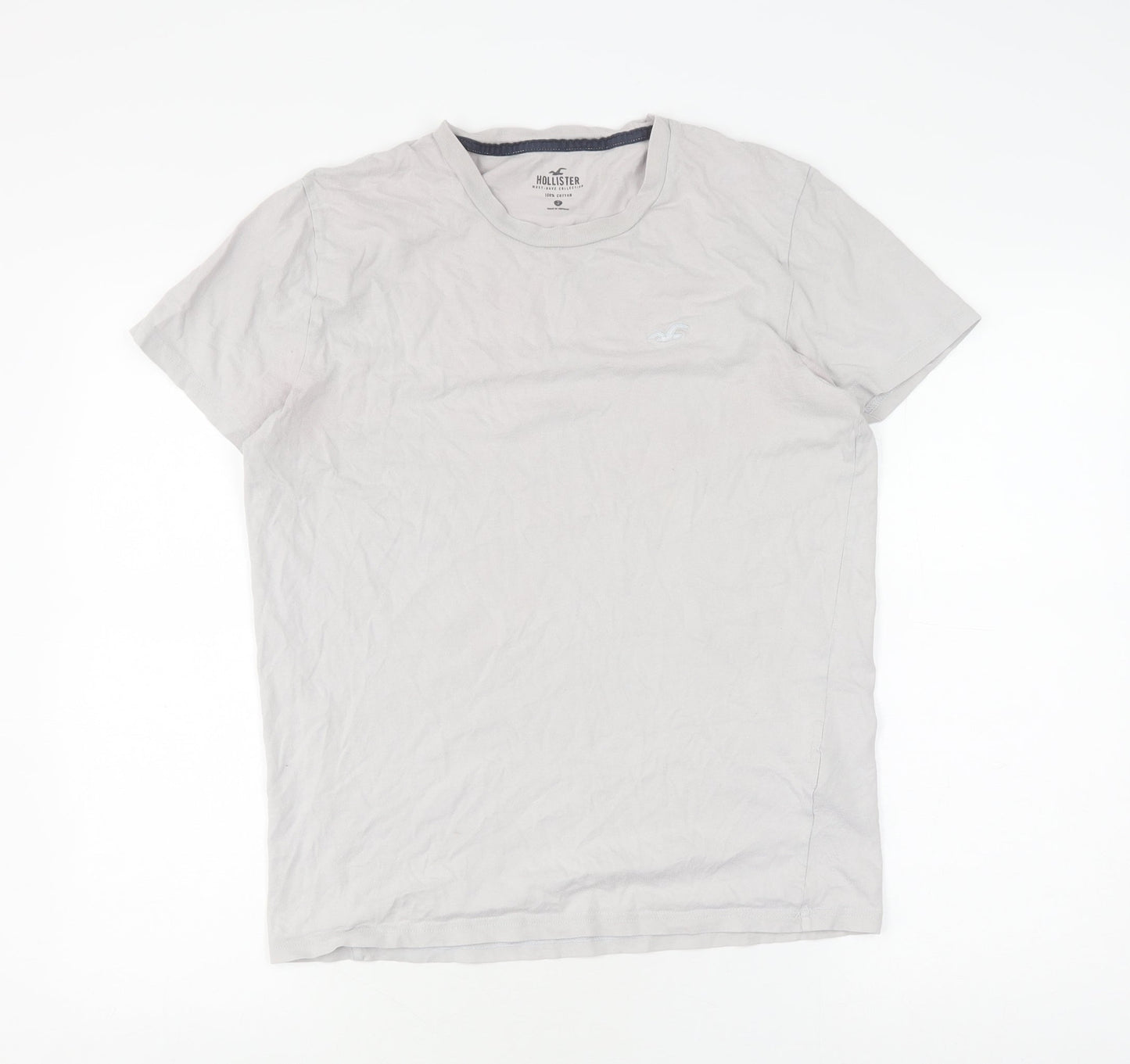 Mens UK Size S Hollister White  T-Shirt