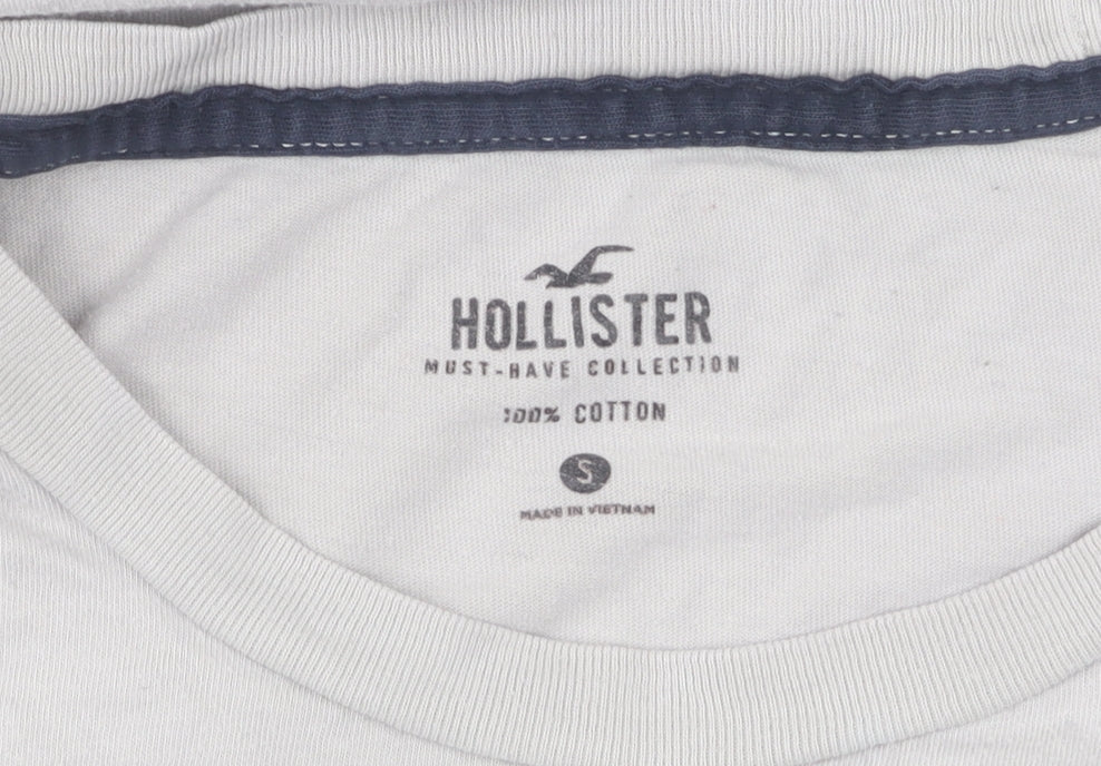 Mens UK Size S Hollister White  T-Shirt