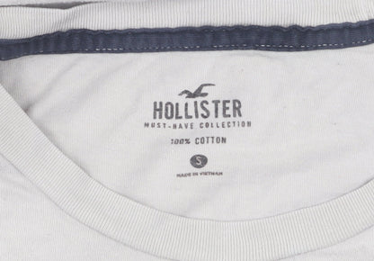 Mens UK Size S Hollister White  T-Shirt