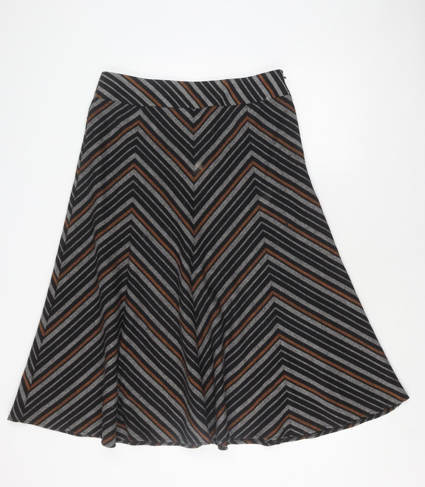 Monsoon Women's Geometric Black Skirt Size 14